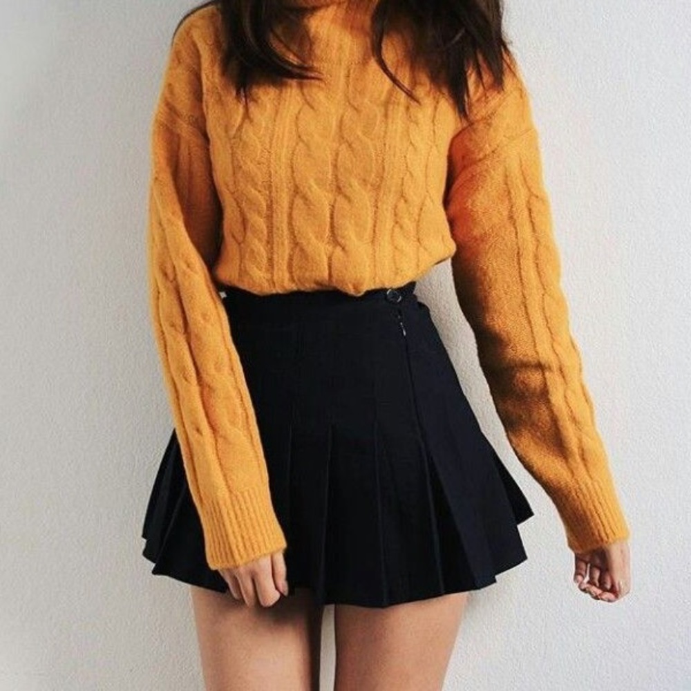 🖤Black Pleated School Girl Skirt (skort)🖤